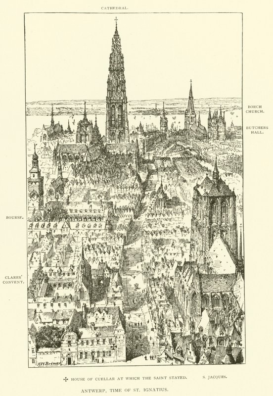 Antwerpen, zur Zeit von St. Ignatius (Gravur) von Henry William Brewer