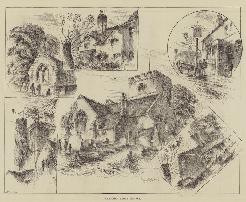 Skizzen über Barnet von Herbert Railton
