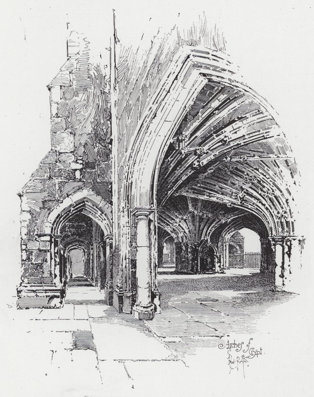 Bögen der Krypta von Herbert (after) Railton