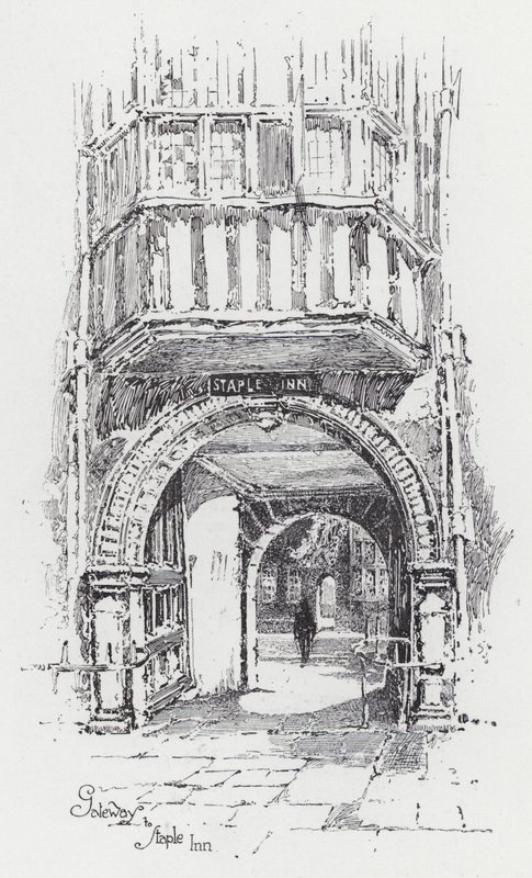 Tor zu Staple Inn von Herbert (after) Railton