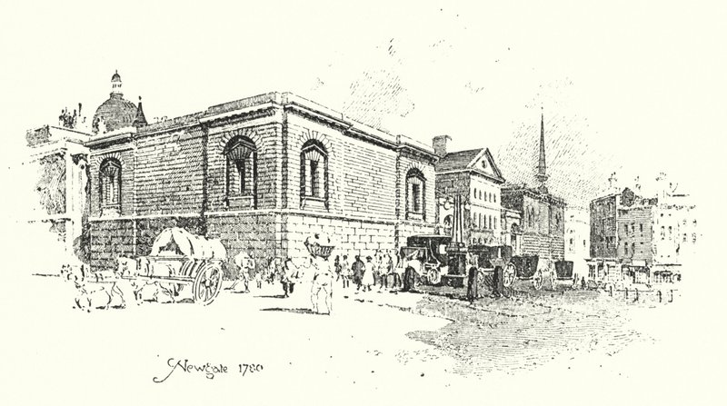 Newgate, London von Herbert (after) Railton