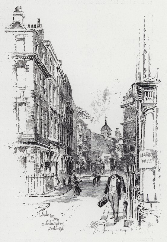 Staple Inn von Southampton Buildings von Herbert (after) Railton