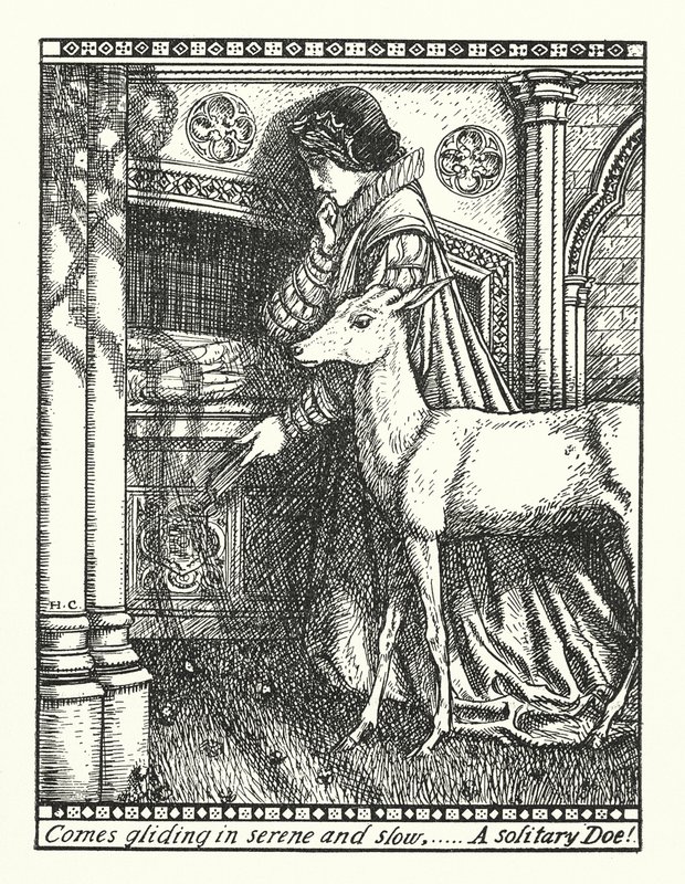 Die weiße Hirschkuh von Rylston (Gravur) von Herbert Cole