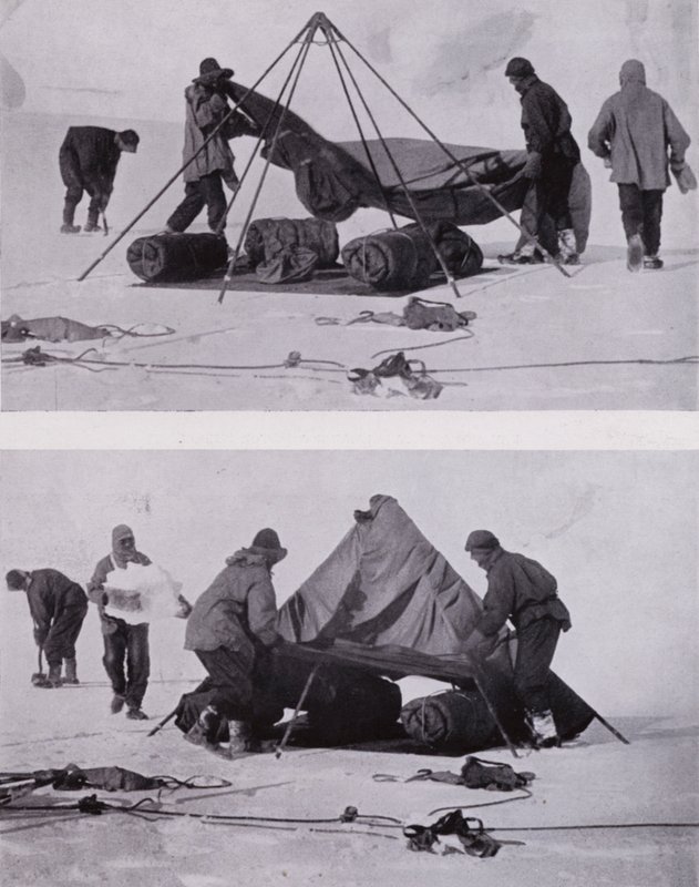 Das Zelt aufschlagen von Herbert Ponting