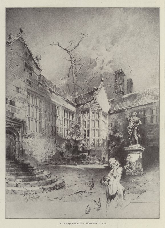 Im Innenhof, Hoghton Tower von Herbert Railton