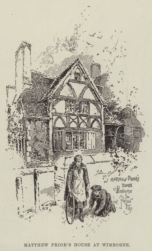 Matthew Priors Haus in Wimborne von Herbert Railton