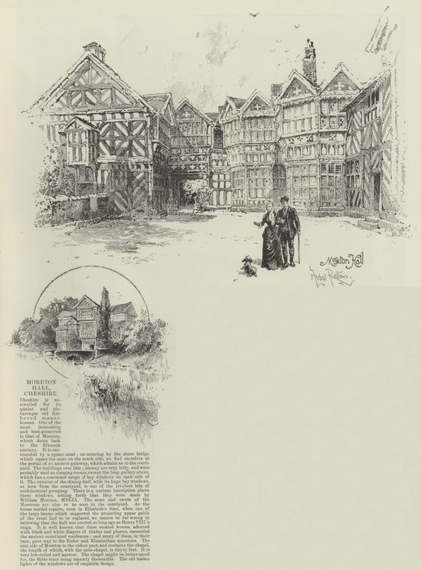 Moreton Hall in Cheshire von Herbert Railton
