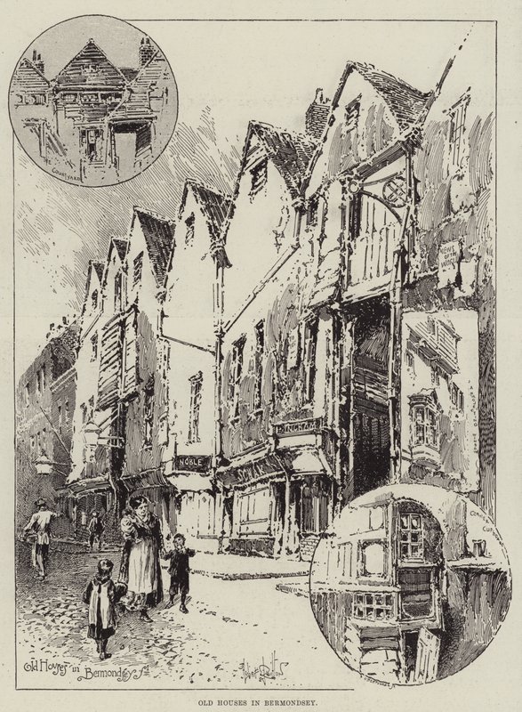 Alte Häuser in Bermondsey von Herbert Railton