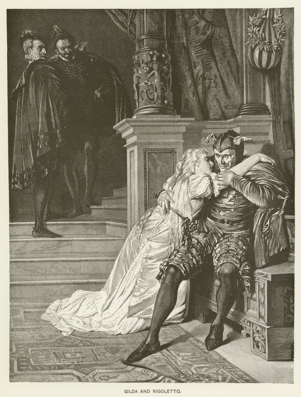 Gilda und Rigoletto von Hermann Kaulbach