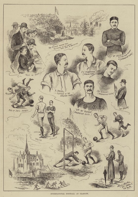 Internationaler Fußball in Glasgow von Horace Morehen