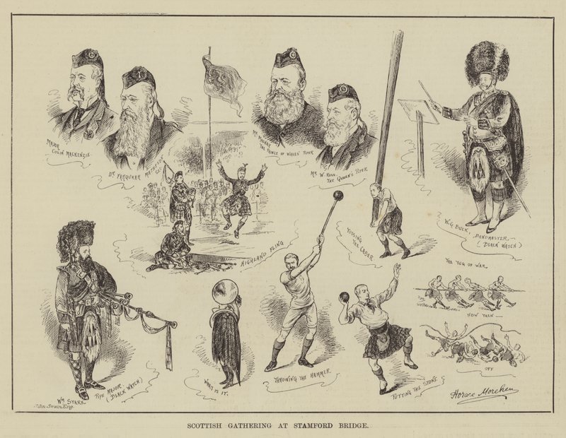 Schottisches Treffen bei Stamford Bridge von Horace Morehen