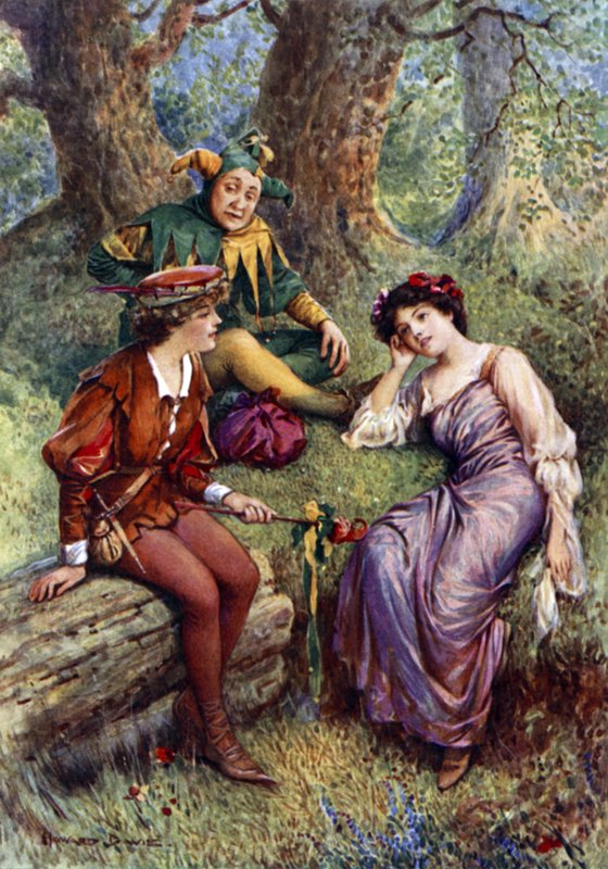 Rosalind, Celia und Touchstone von Howard Davie