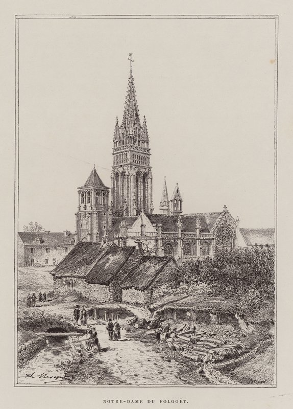 Notre-Dame Du Folgoet (Gravur) von Hubert Clerget