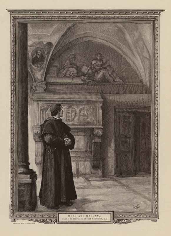 Mönch und Madonna von Hubert von (after) Herkomer