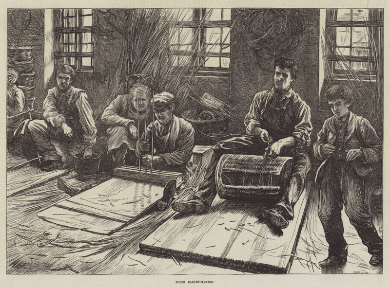 Blinde Korbmacher von Hubert von Herkomer