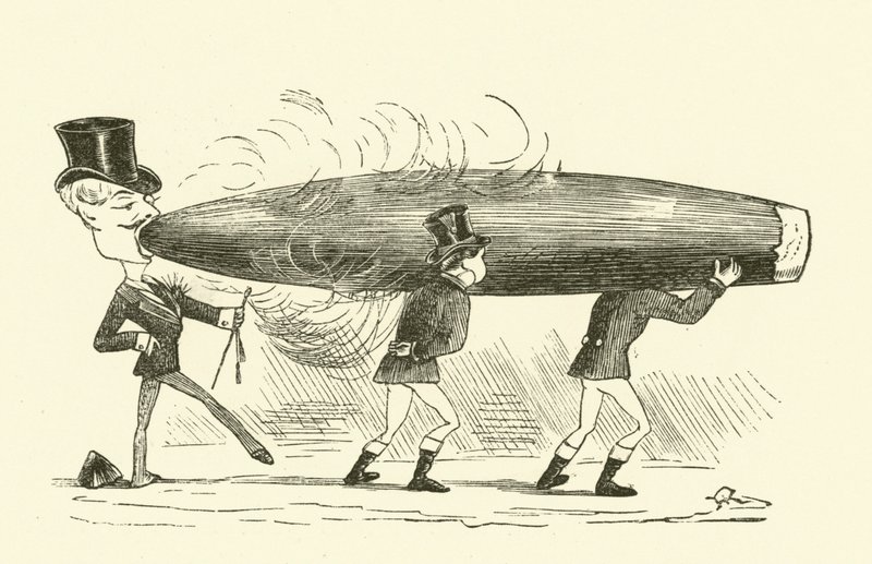 Zigarrenrauchen (Stich) von Hugh Rowley