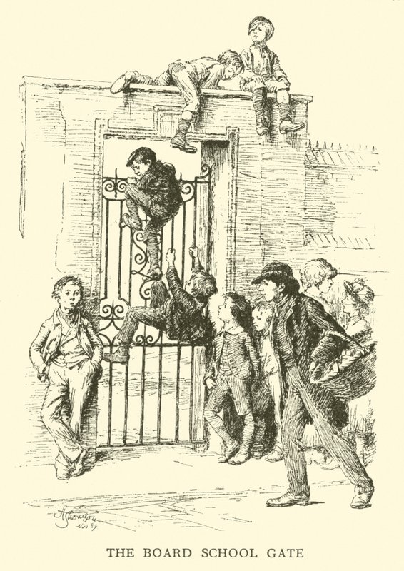 Das Schultor (Gravur) von Hugh Thomson