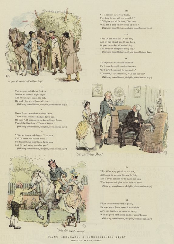 Junger Herchard, eine Geschichte aus Somerset (Chromolitho) von Hugh Thomson