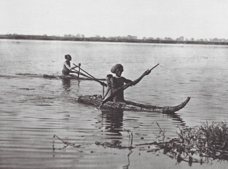 Afrika: Shilluk-Flöße von Hugo Adolf Bernatzik