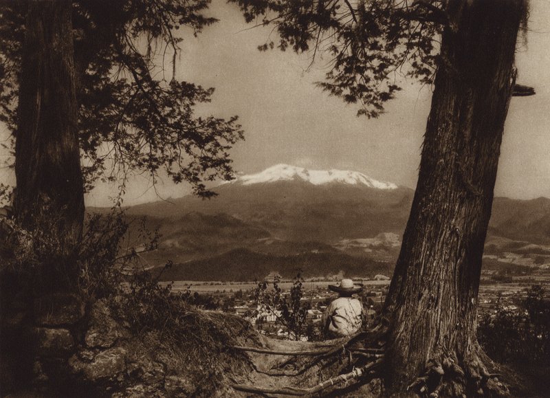 Mexiko: Amecameca mit Iztaccihuatl von Hugo Brehme