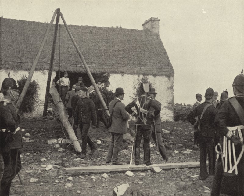Zwangsräumungsszene von Irish Photographer