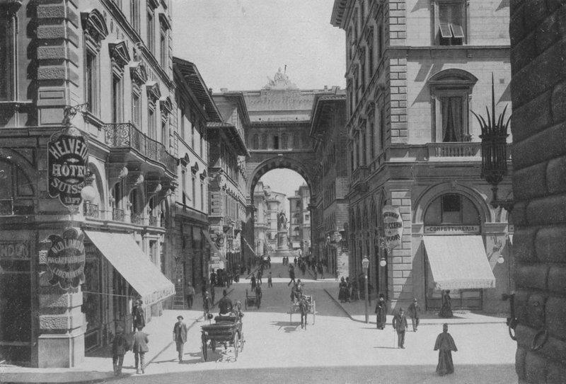 Florenz, Via Strozzi von Italian Photographer