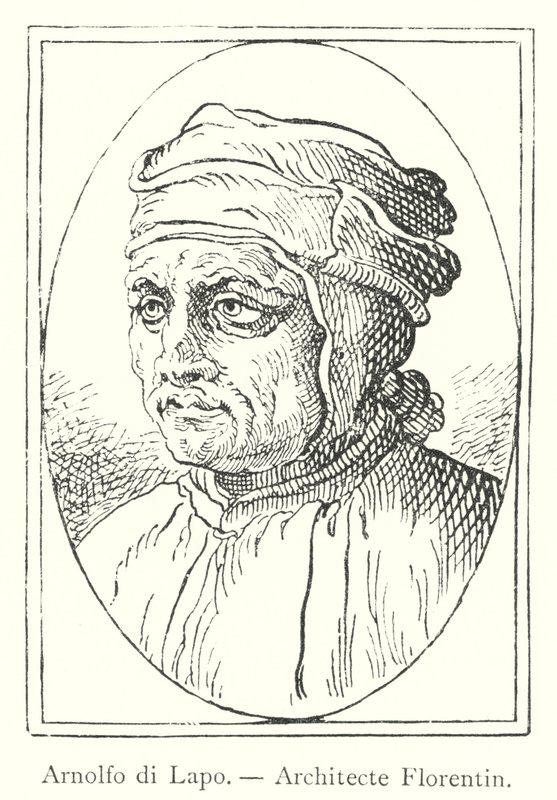 Arnolfo di Lapo, Florentiner Architekt (Stich) von Italian School