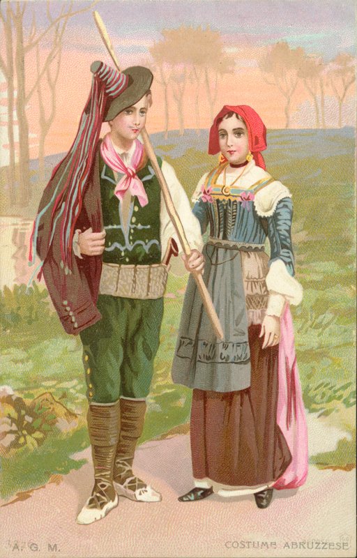 Abruzzesisches Kostüm von Italian School