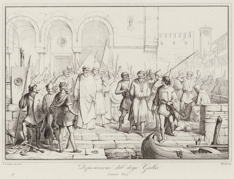 Absetzung des Dogen Galla, 750 von Italian School