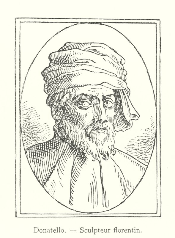 Donatello, Florentiner Bildhauer (Stich) von Italian School