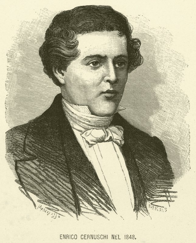 Enrico Cernuschi im Jahr 1848 (Gravur) von Italian School