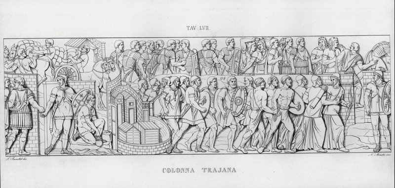 La Colonna Trajana, Trajanssäule (Gravur) von Italian School