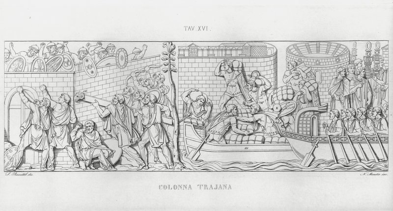 La Colonna Trajana, Trajanssäule (Stich) von Italian School
