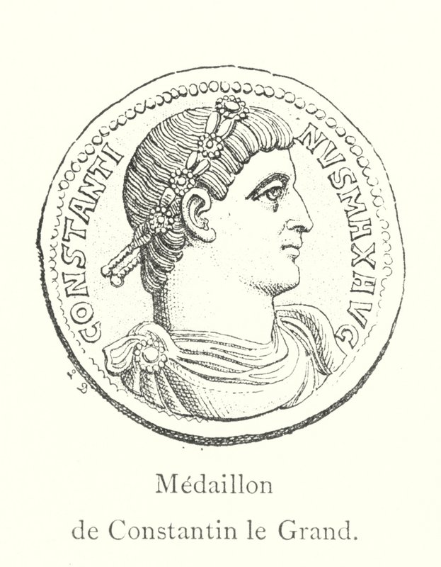Medaillon von Konstantin dem Großen (Gravur) von Italian School