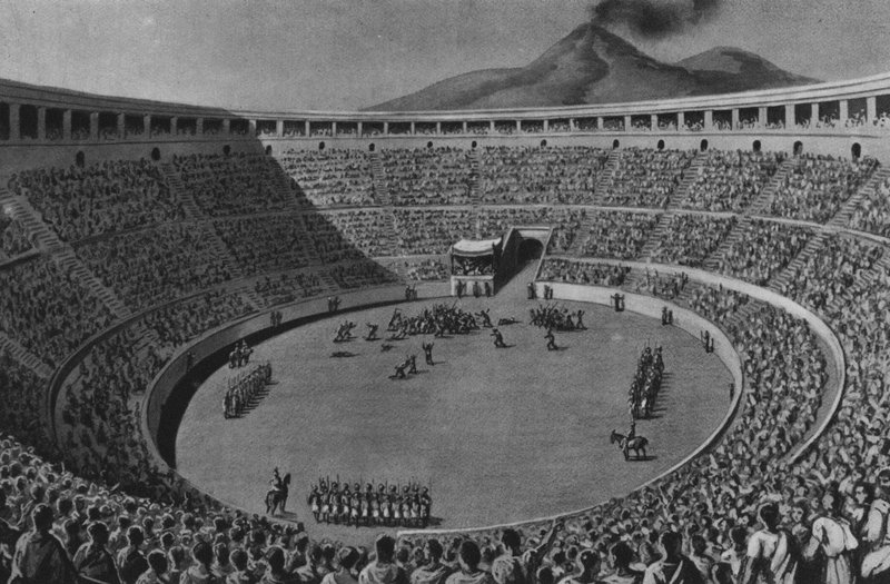 Pompei: Amphitheater von Italian School