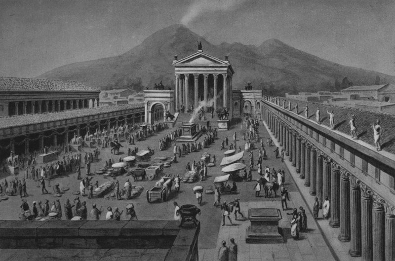 Pompeji: Foro Civile von Italian School