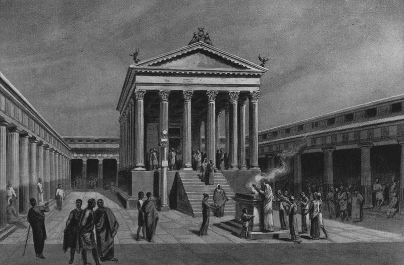 Pompeji: Tempel des Apollo von Italian School