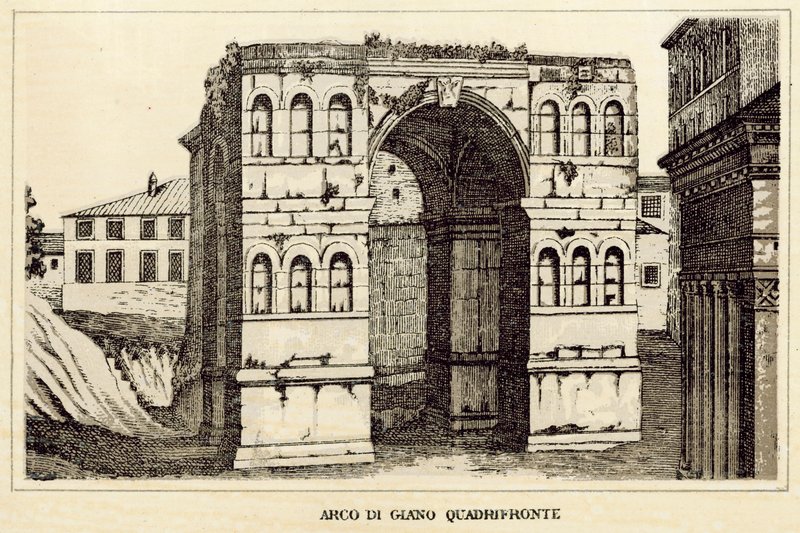 Rom: Arco di Giano Quadrifronte von Italian School