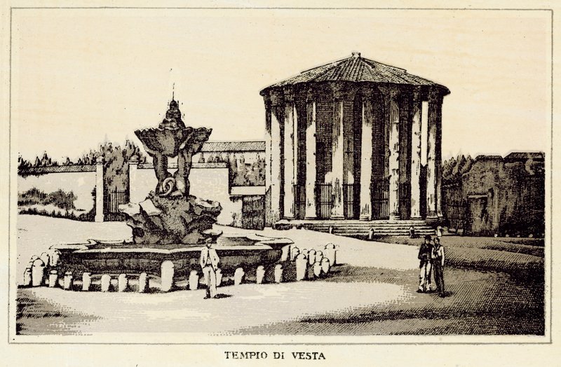 Rom: Tempel der Vesta von Italian School