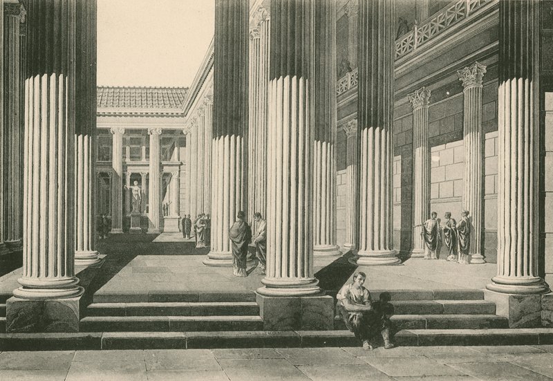 Die Basilika wie sie war von Italian School