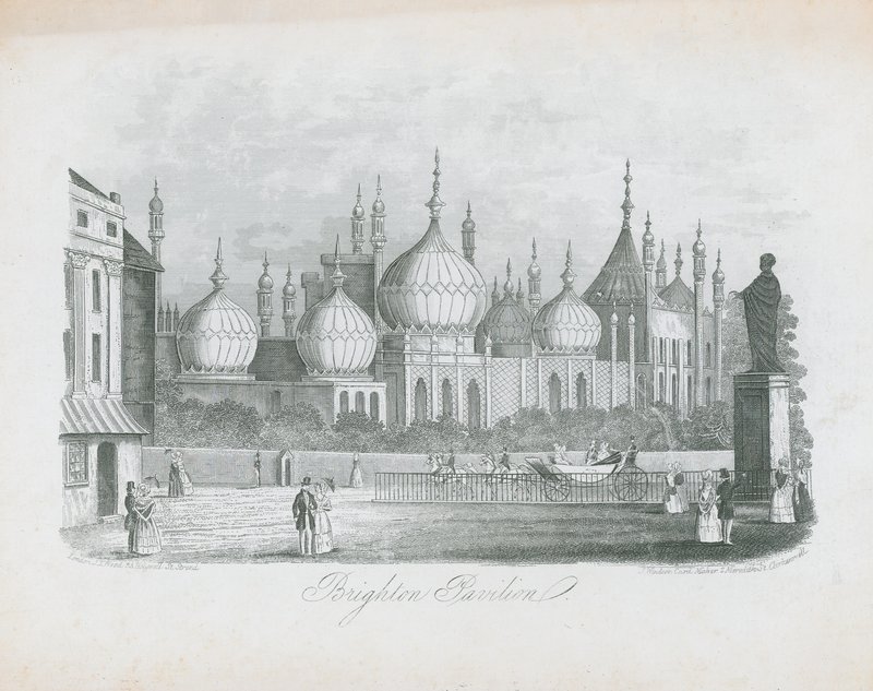 Gesamtansicht des Brighton Pavilion von J.T. Wood