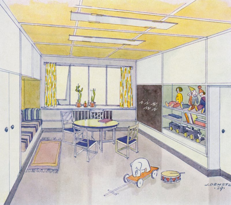 1930er Jahre Innenräume: Kinderzimmer von J. Demetz