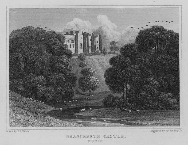 Brancepeth Castle, Durham von John Preston Neale