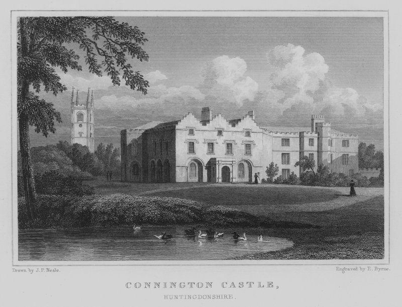 Connington Castle, Huntingdonshire (Stich) von John Preston Neale