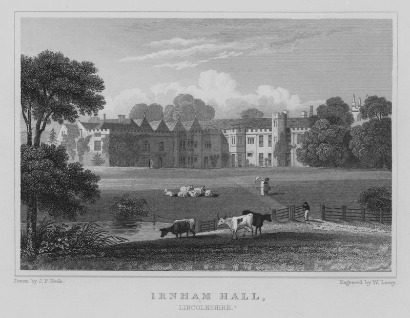 Irnham Hall, Lincolnshire von John Preston Neale
