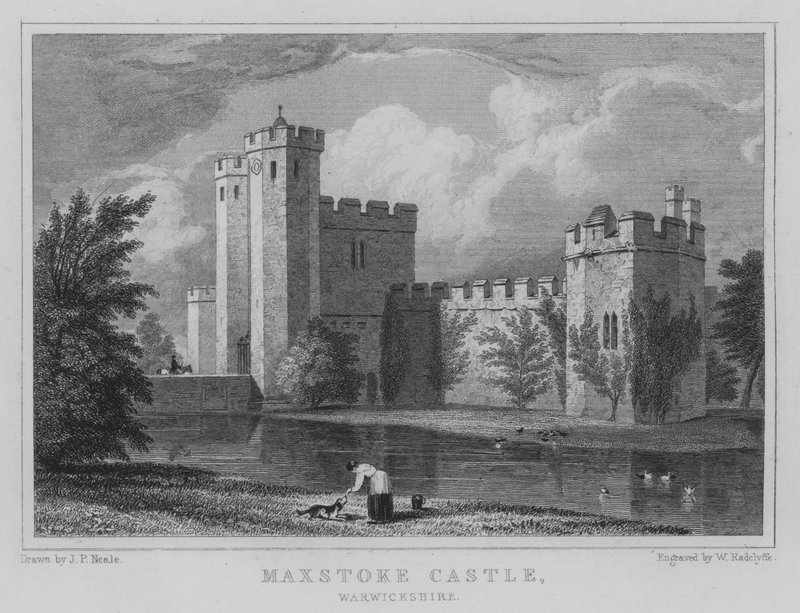 Maxstoke Castle, Warwickshire von John Preston Neale