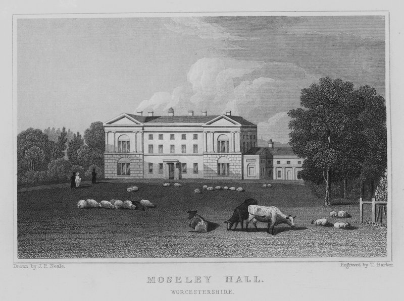 Moseley Hall, Worcestershire von John Preston Neale