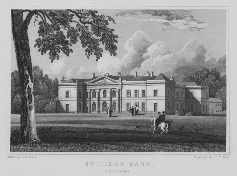 Studley Park, Yorkshire (Stich) von John Preston Neale