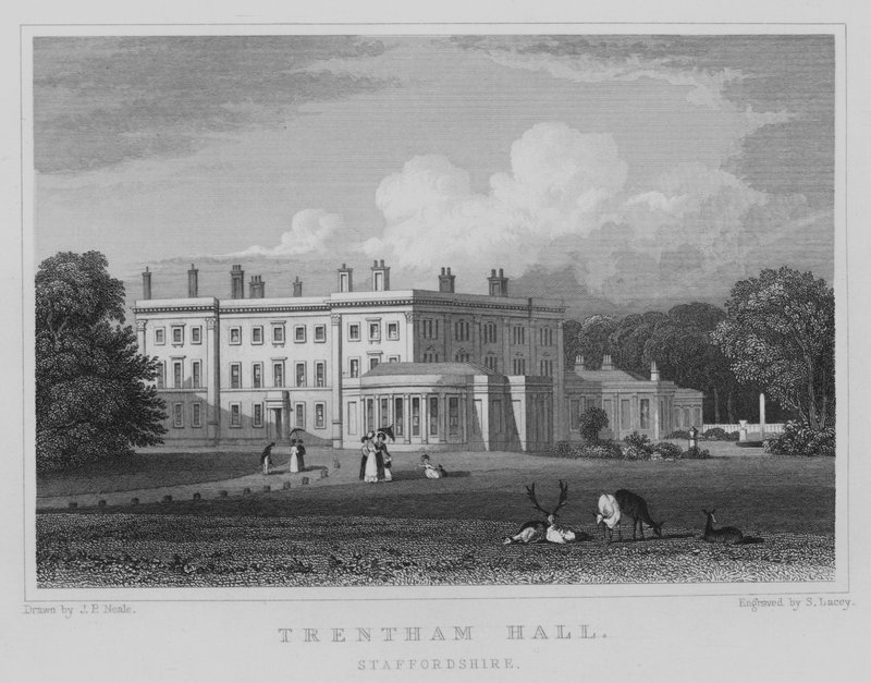 Trentham Hall, Staffordshire (Stich) von John Preston Neale