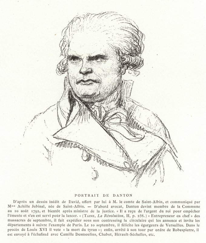 Georges Danton, französischer Revolutionspolitiker von Jacques Louis David